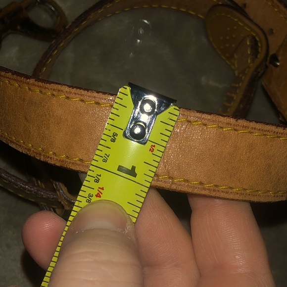 LOUIS VUITTON Vachetta Replacement Shoulder Strap Keepall Bandolier with Clips - Picture 3 of 10